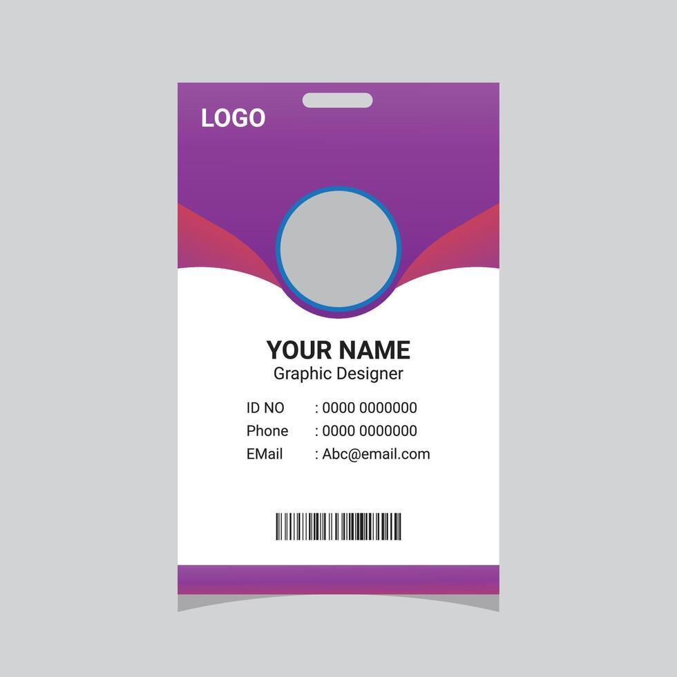 Employee id card, Modern and clean business id card template,, professional id card design vector