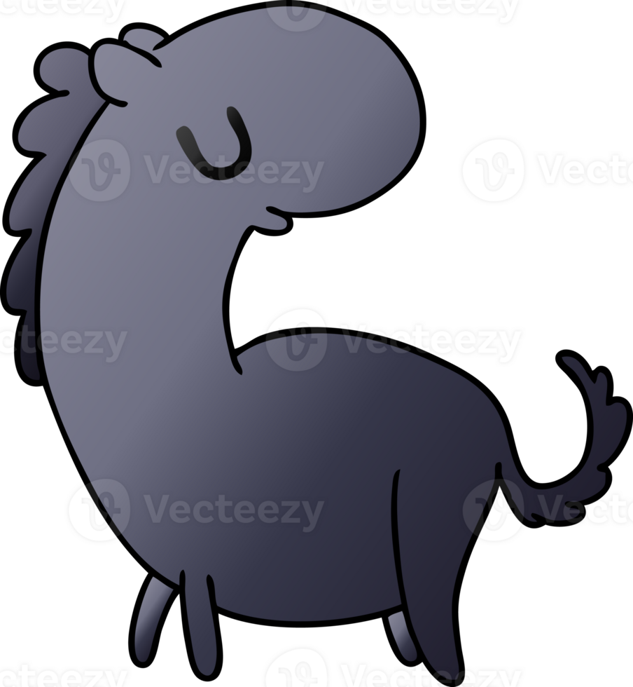 pendenza cartone animato illustrazione kawaii di un' carino cavallo png