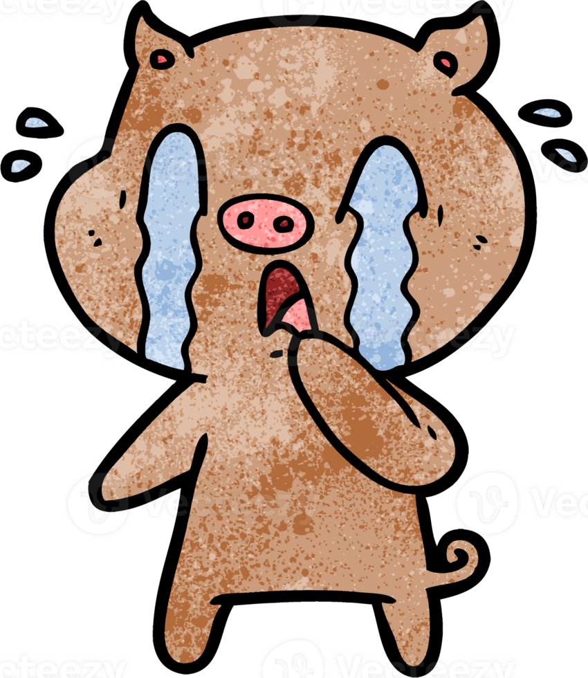 crying pig cartoon png