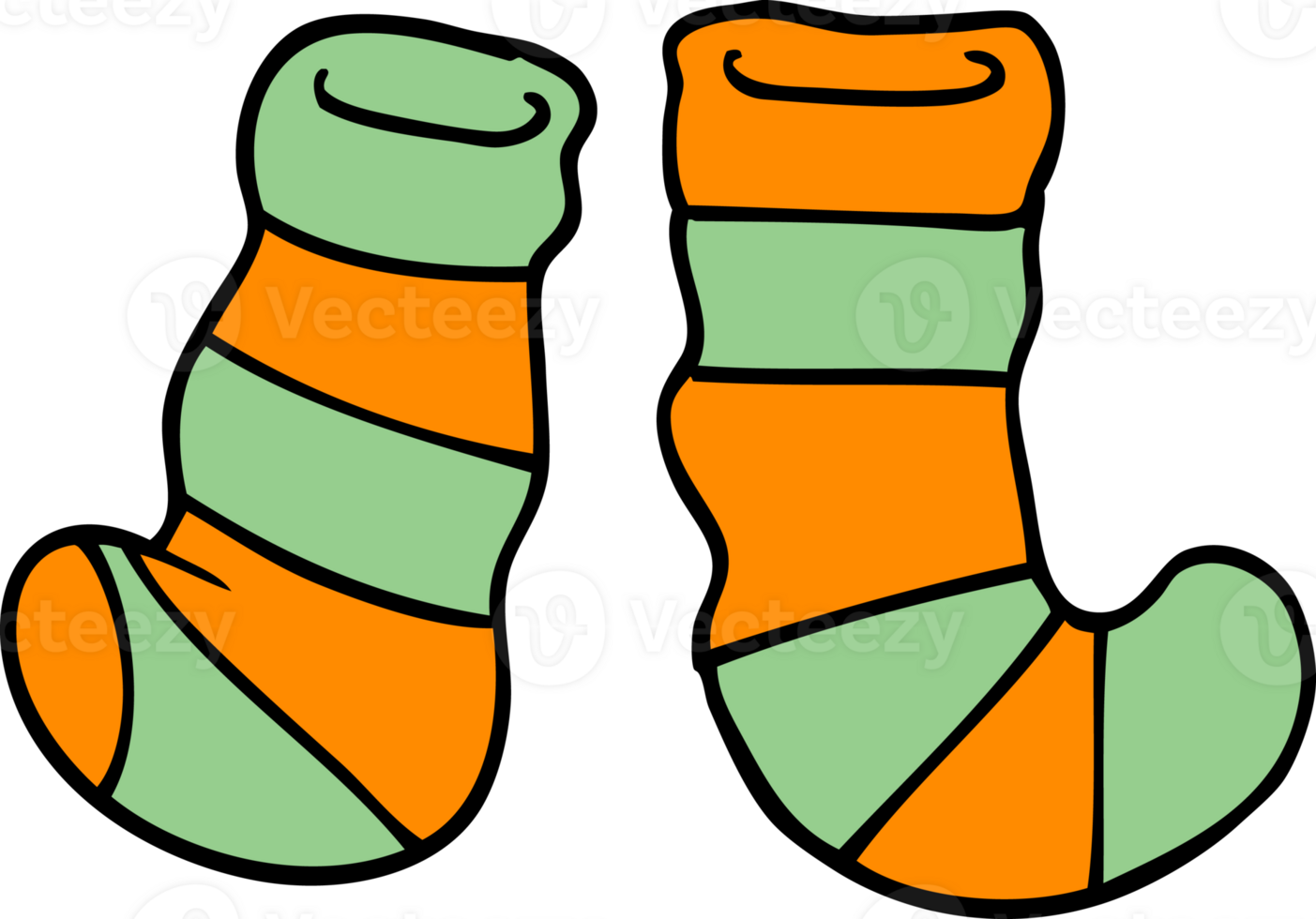 cartoon doodle socks png