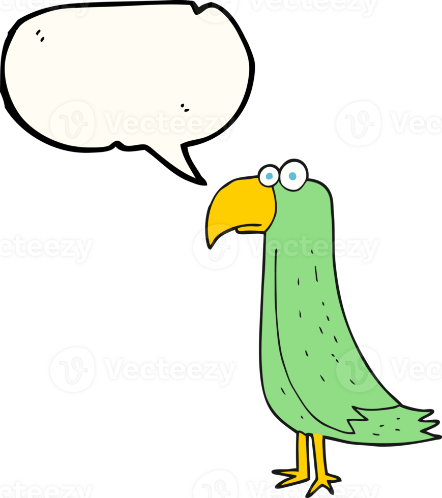 drawn speech bubble cartoon parrot png