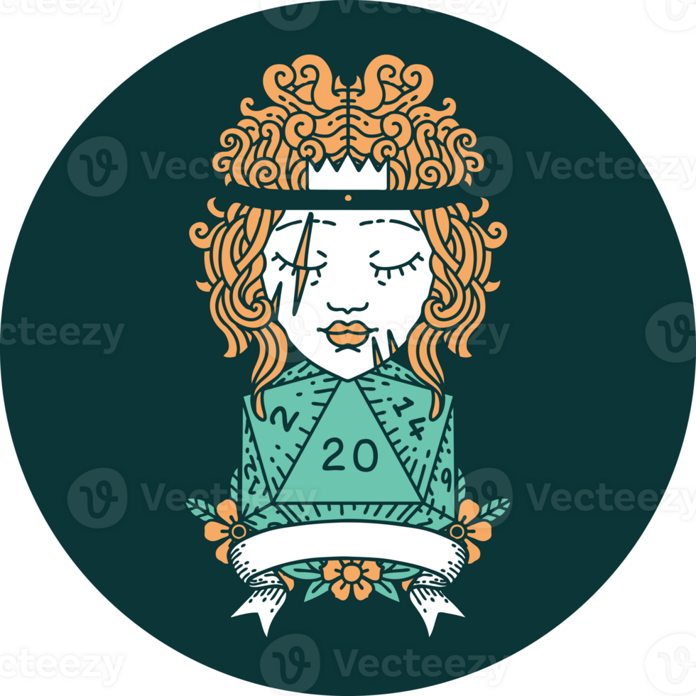 icon of human barbarian with natural twenty dice roll png