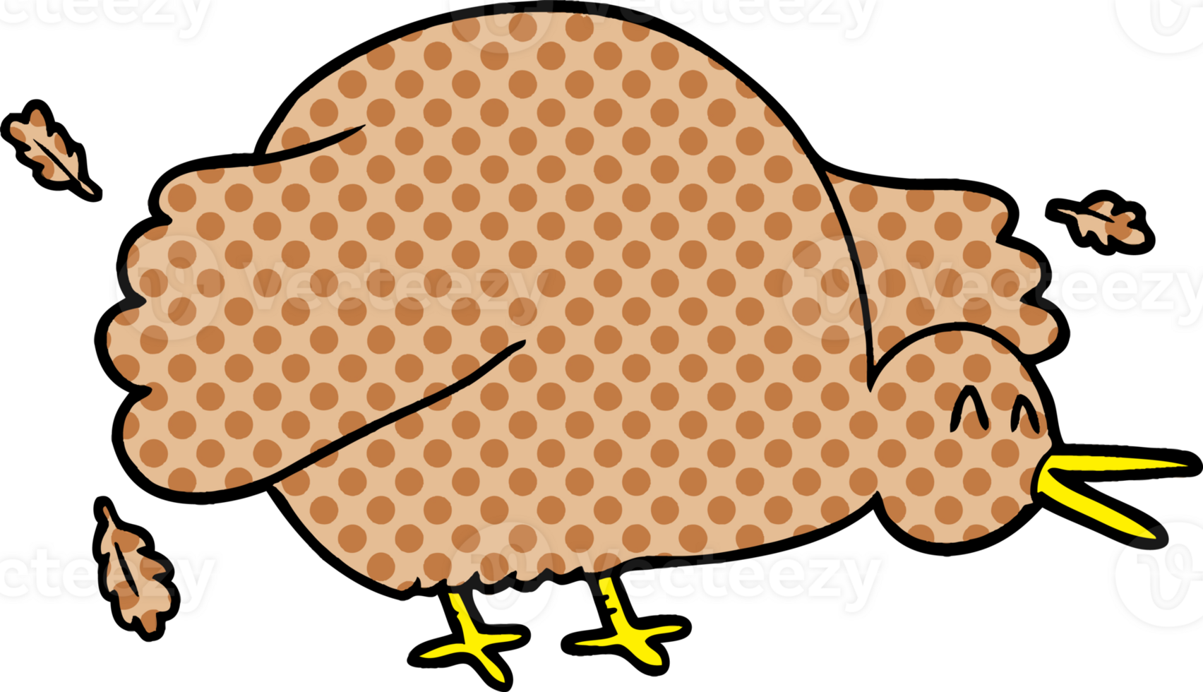 cartoon kiwi bird flapping wings png