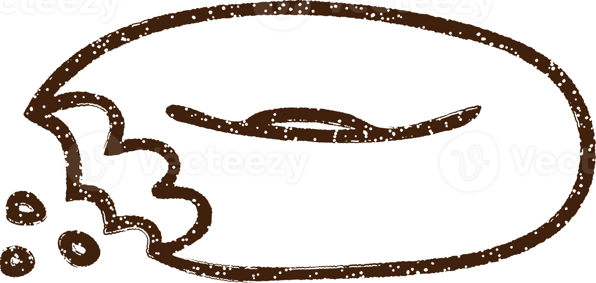 Bitten Donut Charcoal Drawing png