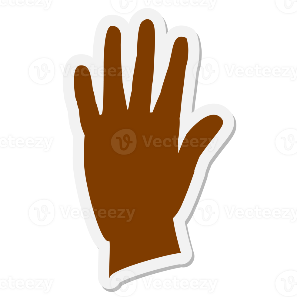 open hand sticker png