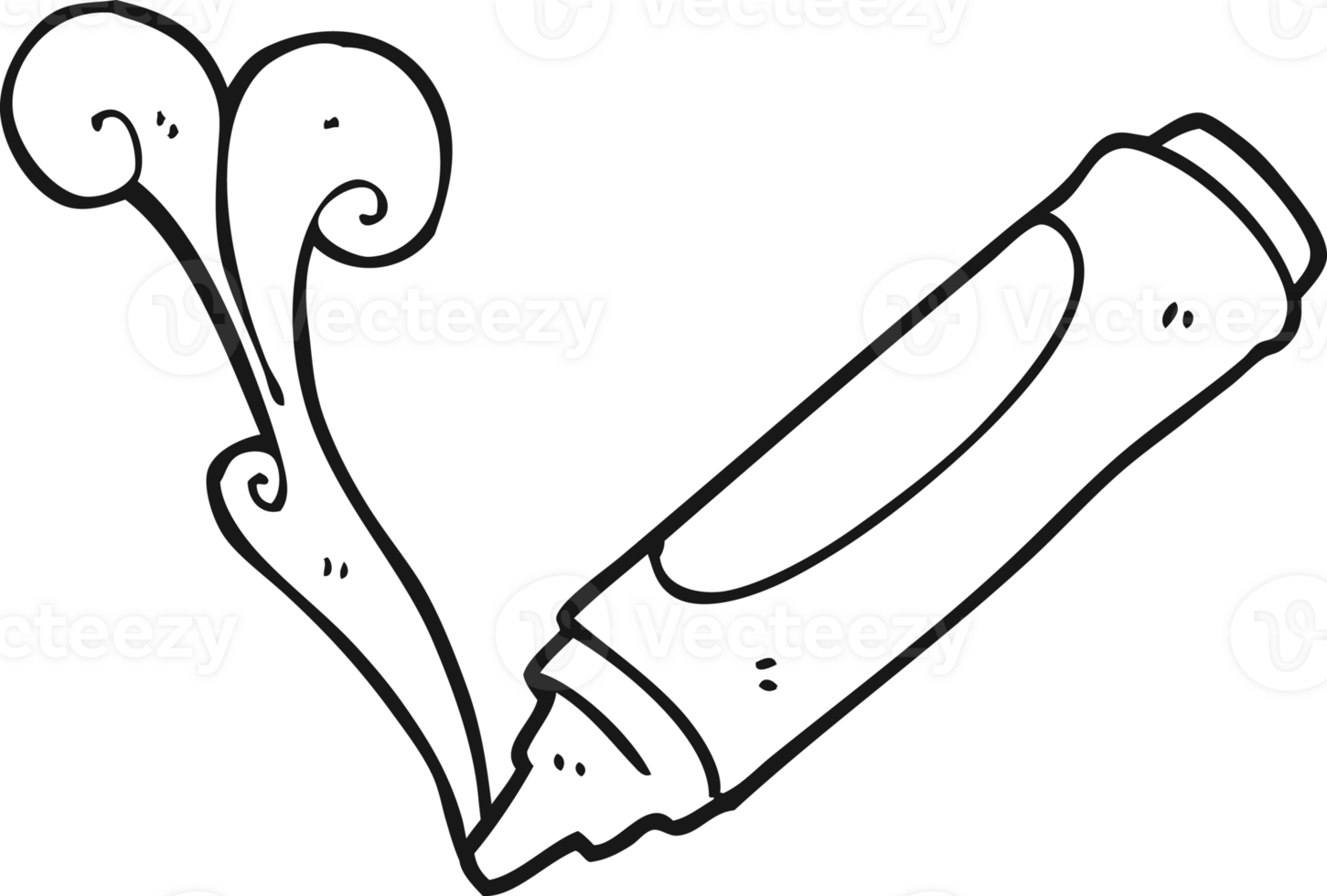 hand drawn black and white cartoon wax crayon png