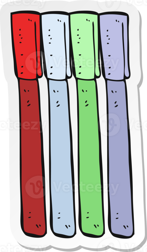 sticker of a cartoon pens png
