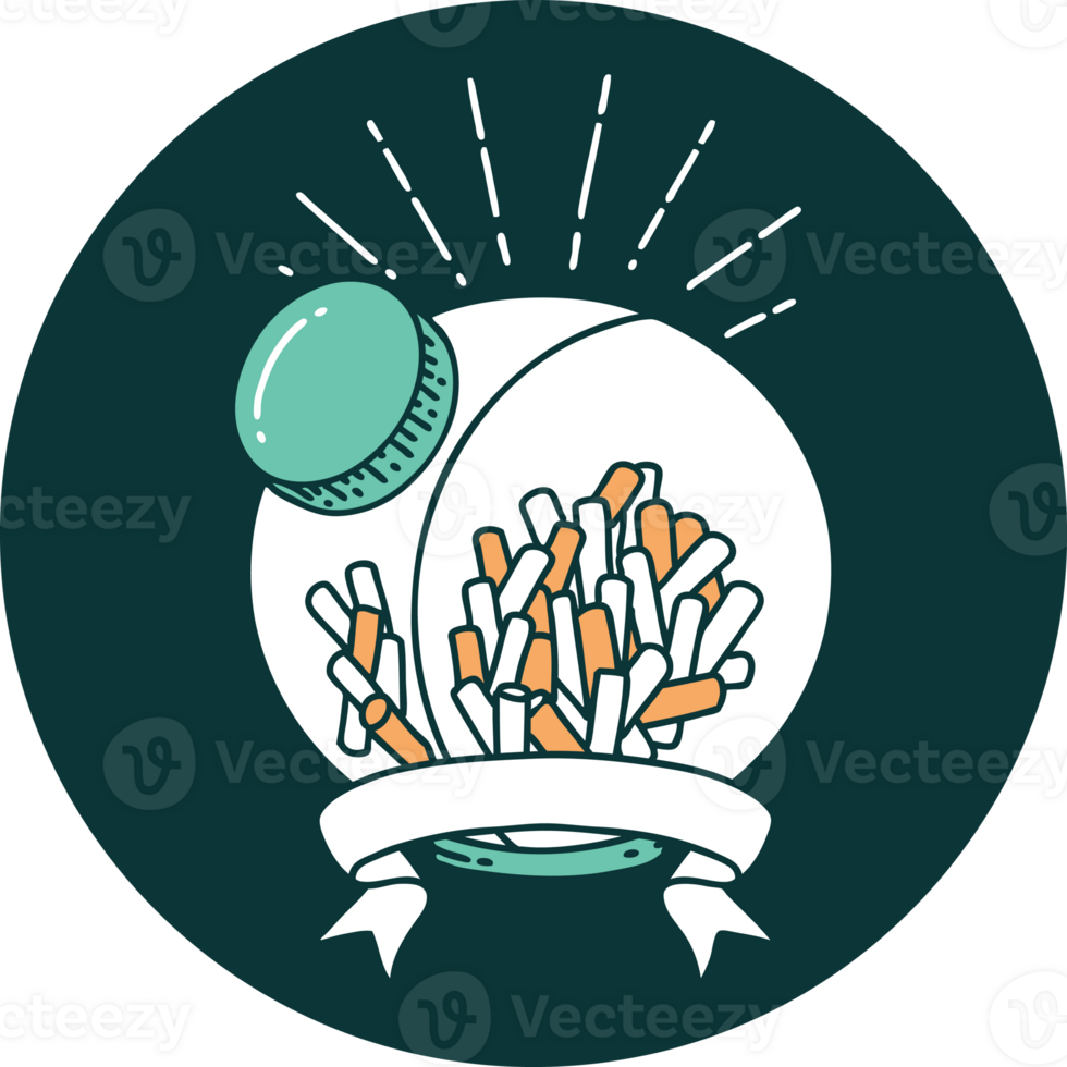 icon of a tattoo style jar of candy png