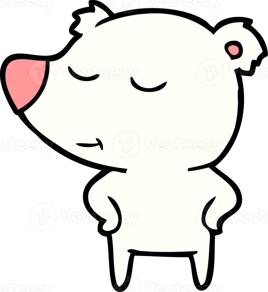 happy polar bear cartoon png