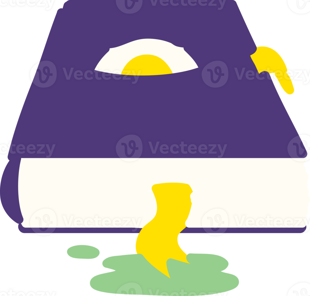 spooky spellbook with eyeball png