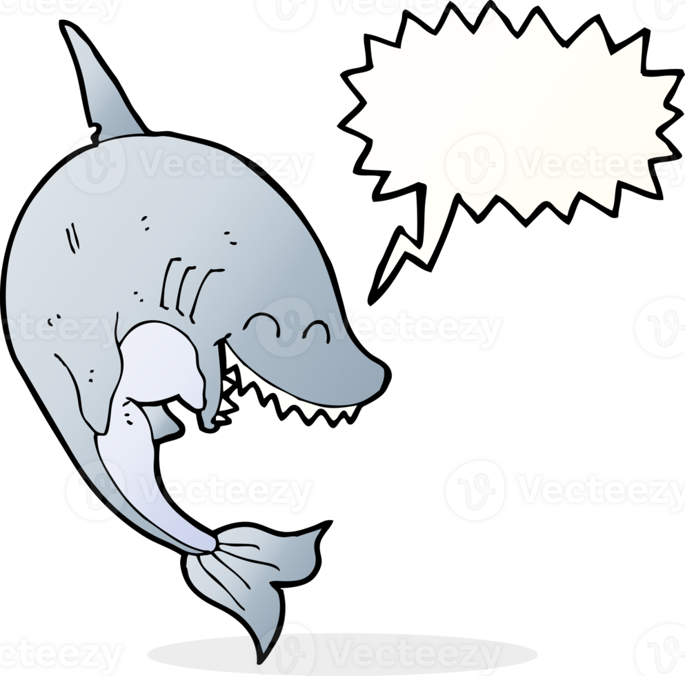 cartoon shark with speech bubble png