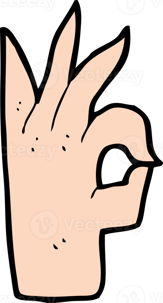 cartoon okay hand gesture png