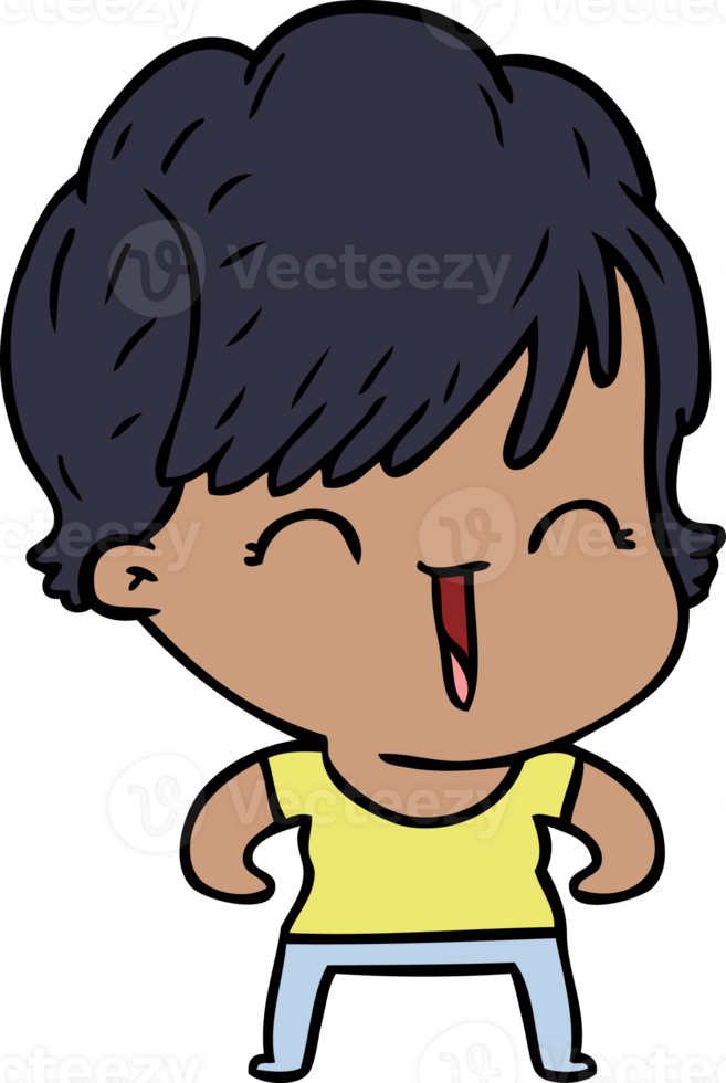cartoon laughing woman png