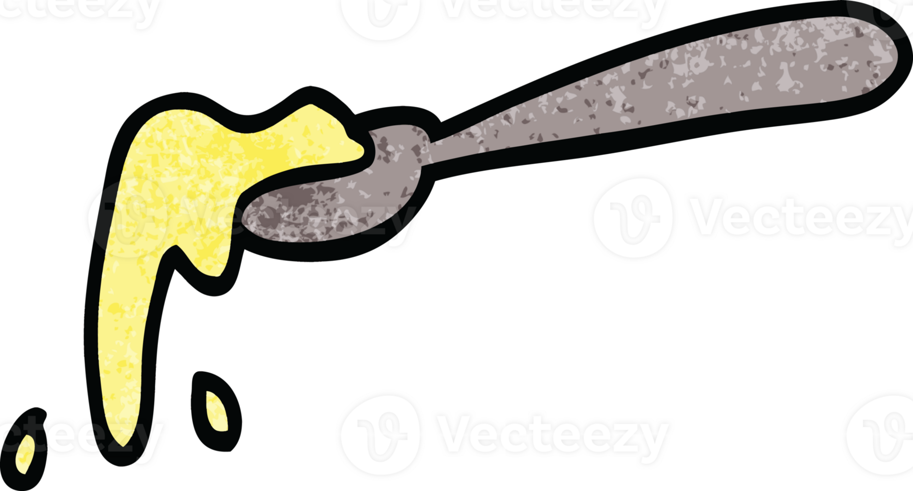 cartoon doodle ladle of food png