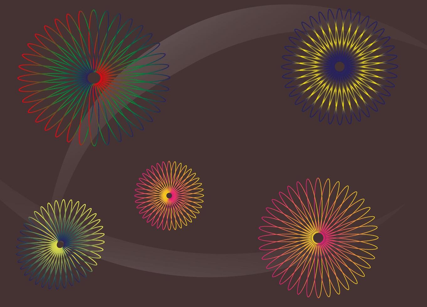conjunto de retorcido de colores espirales 3d geometría. resumen antecedentes con espiral Arte en el formar de círculo. geométrico fractal elemento. vector