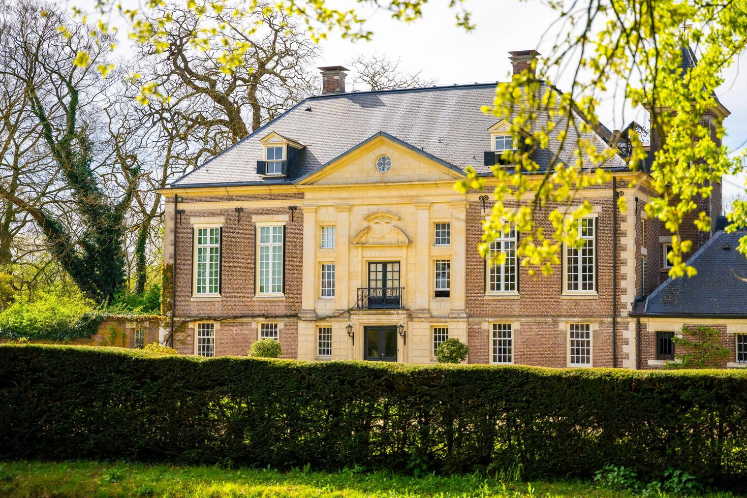Diepenheim, Netherlands - April 7, 2024. Historic Castle Huis Diepenheim in Province Overijssel in city Diepenheim in Netherlands. High quality photo