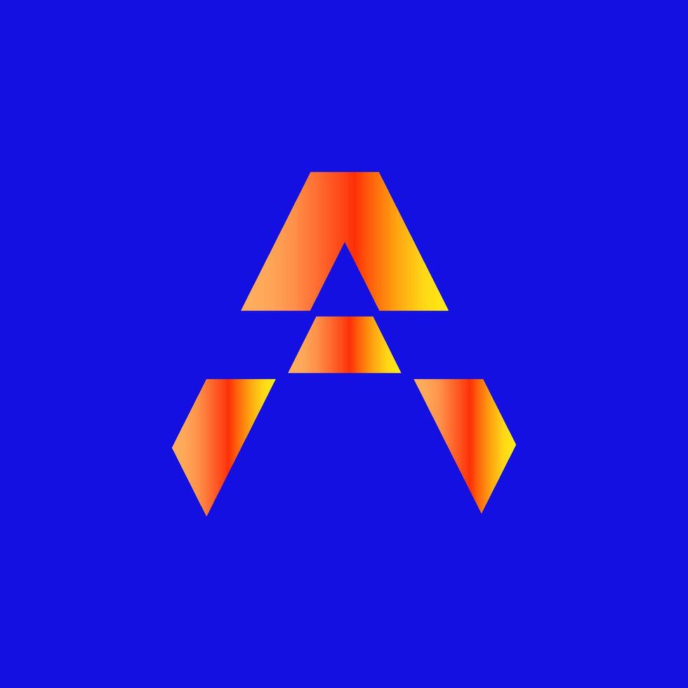 inicial letra un logo diseño modelo moderno ilustración vector