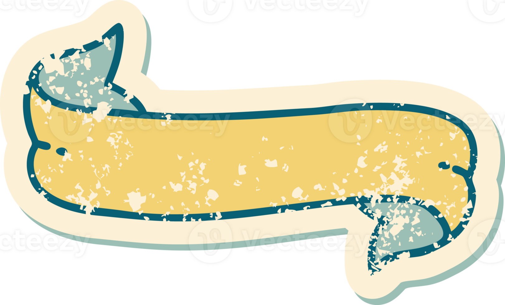 iconic distressed sticker tattoo style image of a banner png