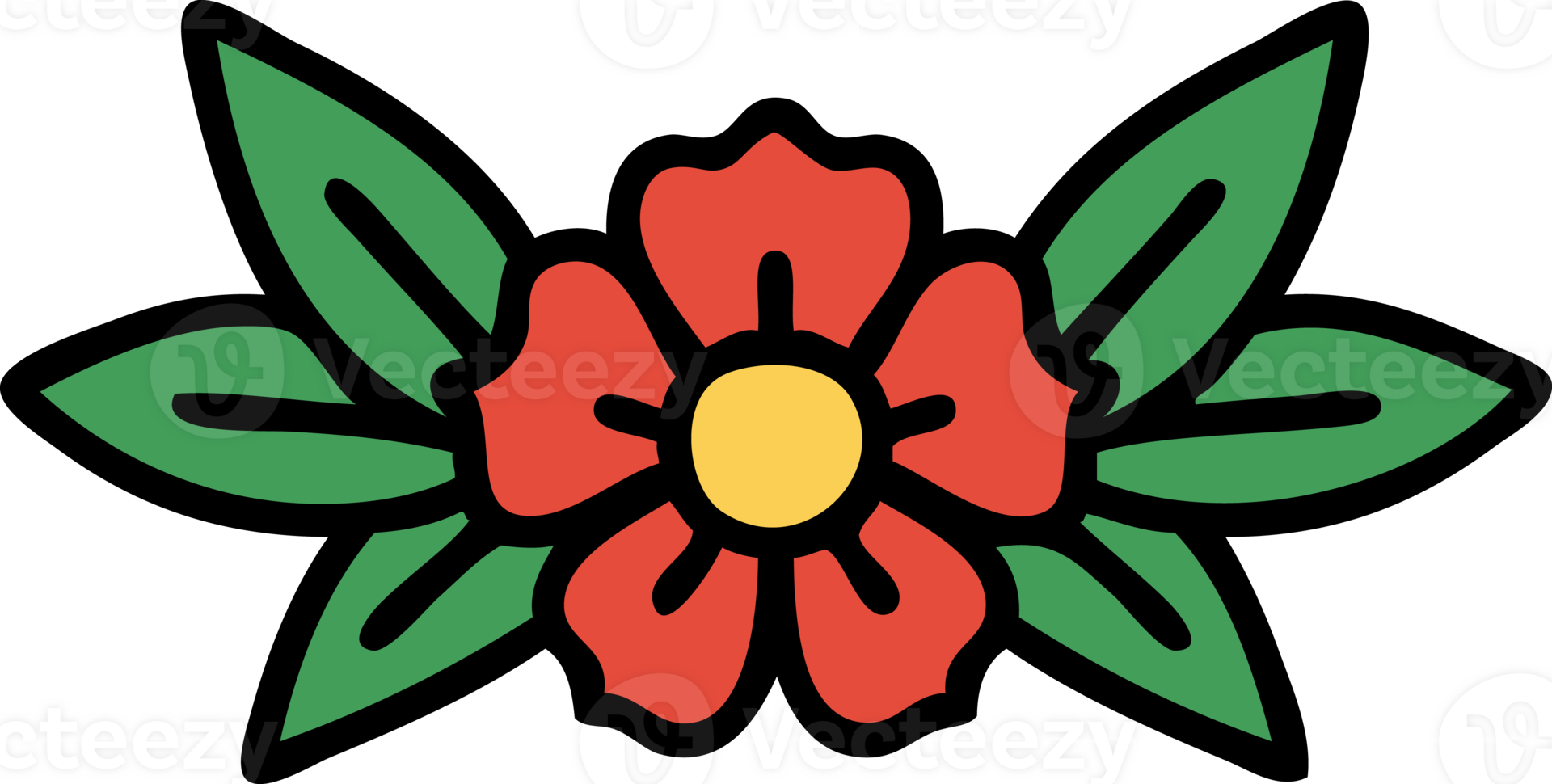 tattoo in traditional style of a flower png