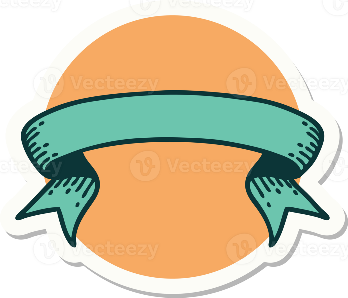 sticker of tattoo in traditional style of a banner png