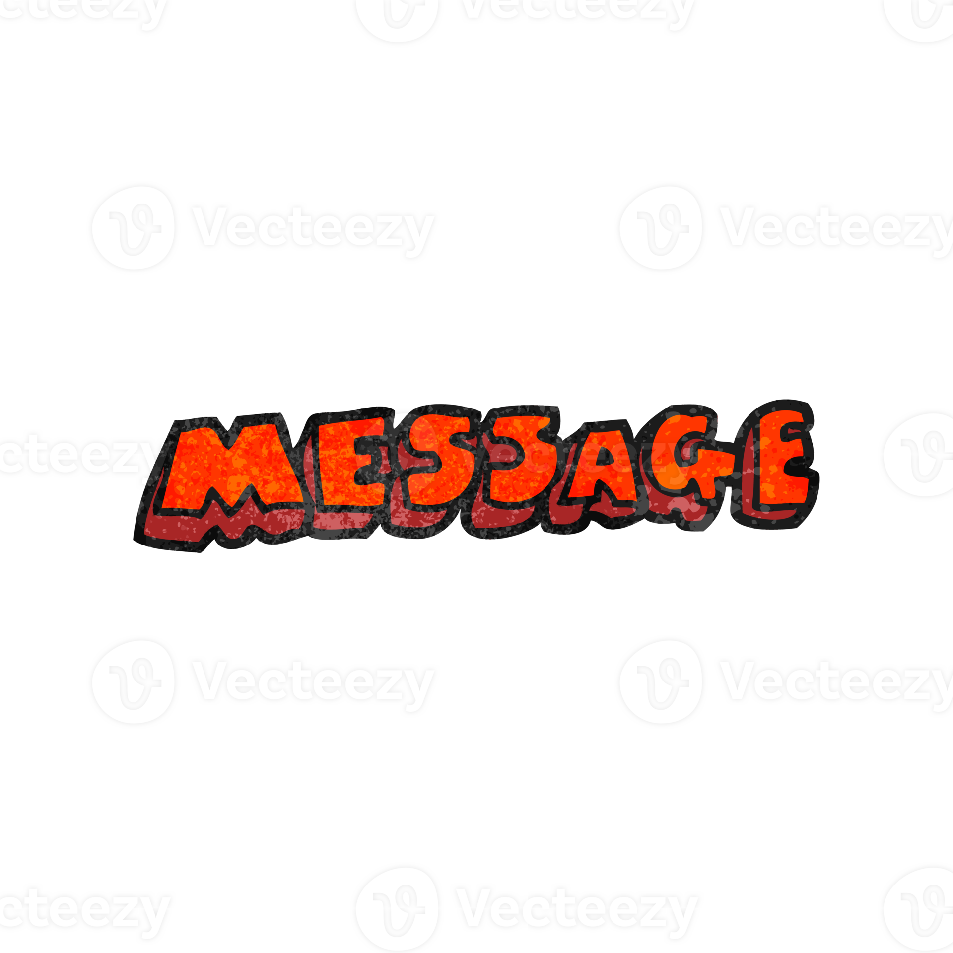 hand textured cartoon message text 45142019 PNG
