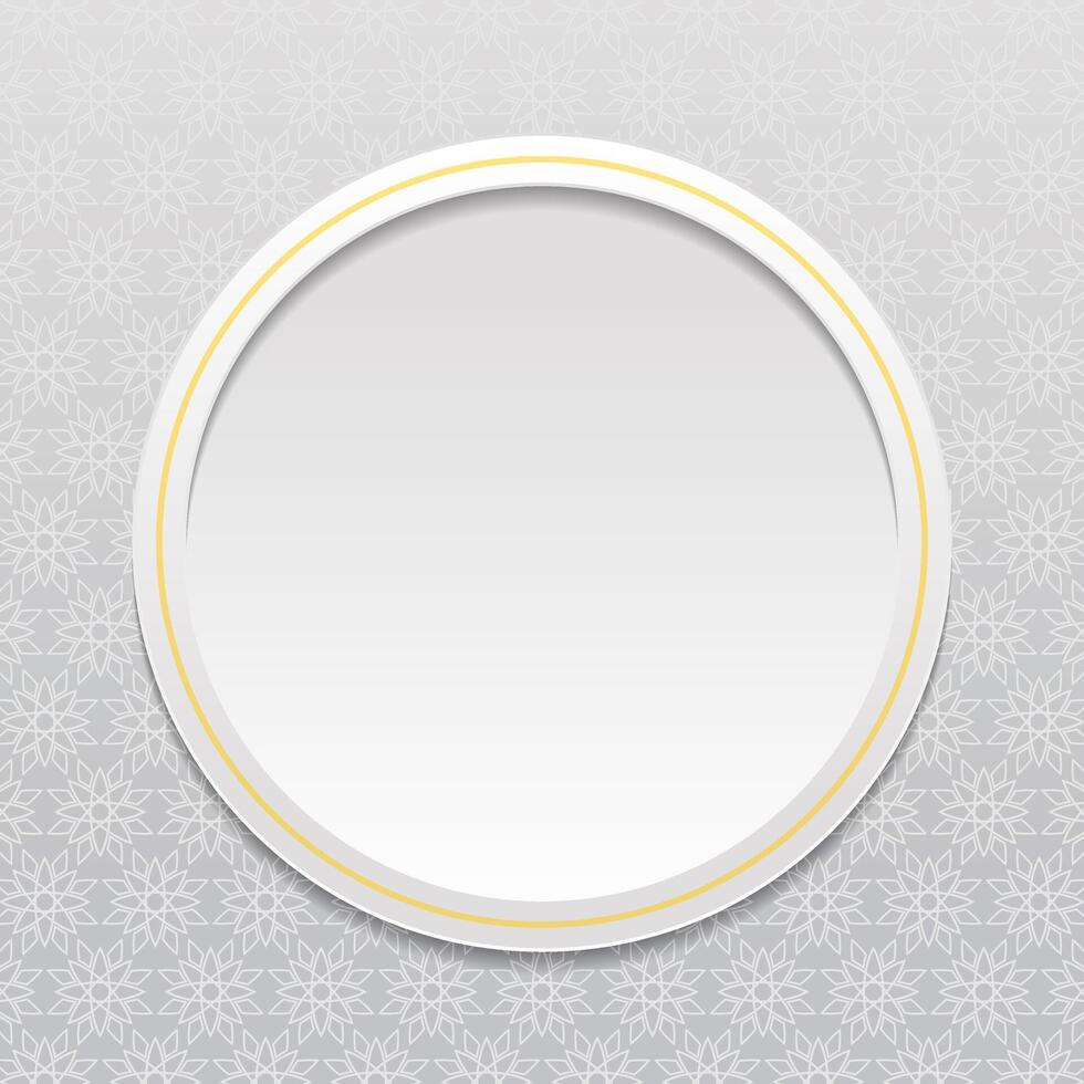 White islamic background with circular vector