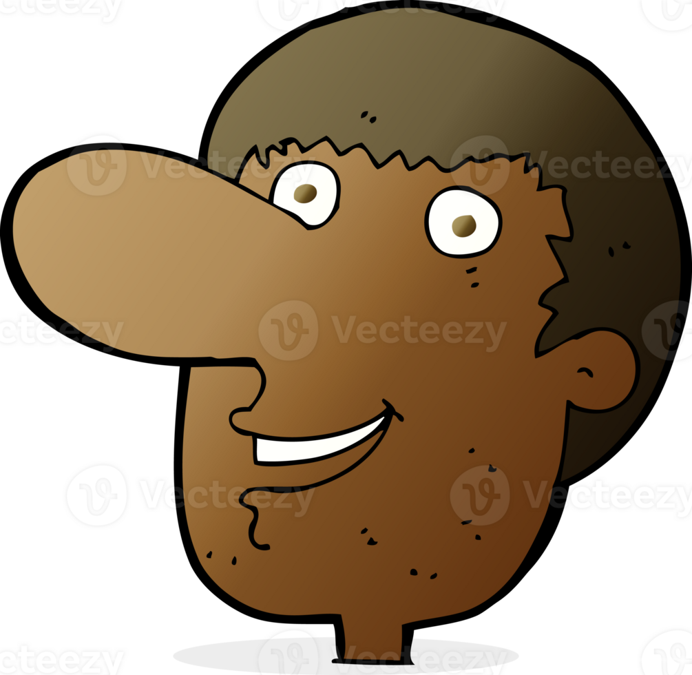 cartoon happy male face png