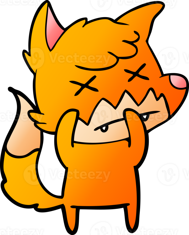 cartoon dead fox png