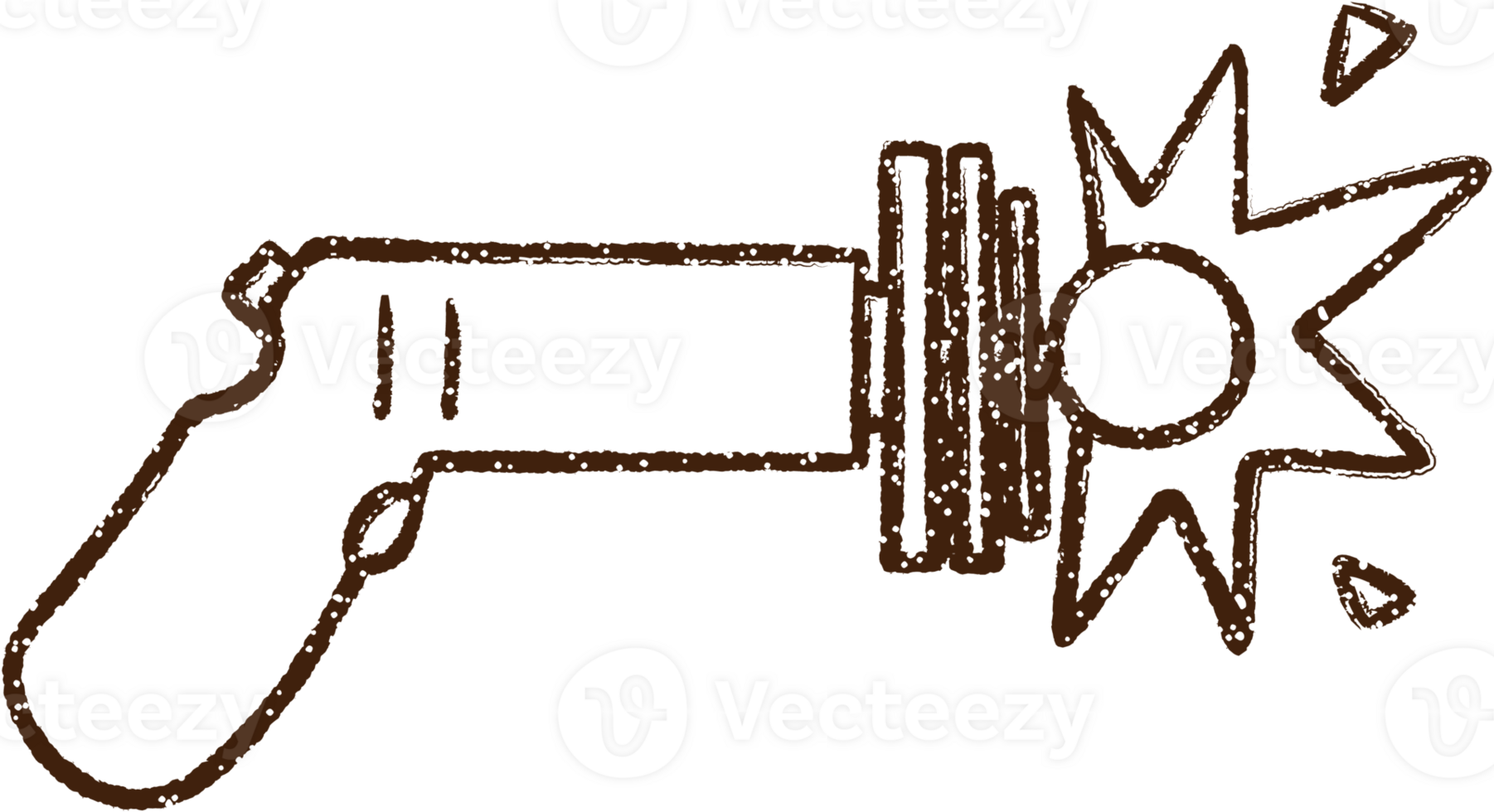 Ray Gun Charcoal Drawing png