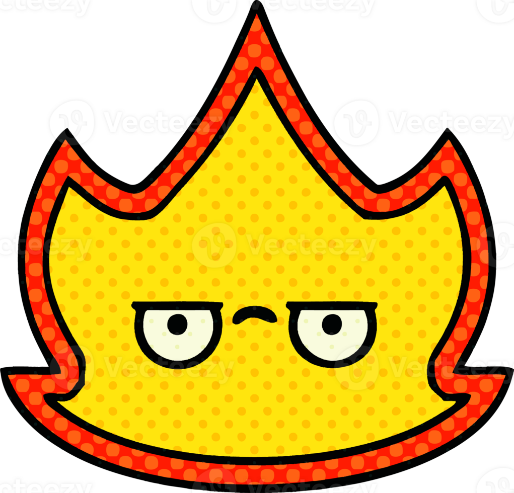 comic book style cartoon of a fire png