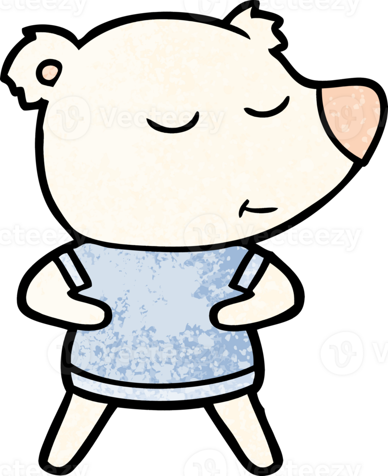 happy cartoon polar bear png