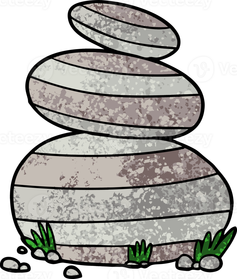 cartoon large stacked stones png