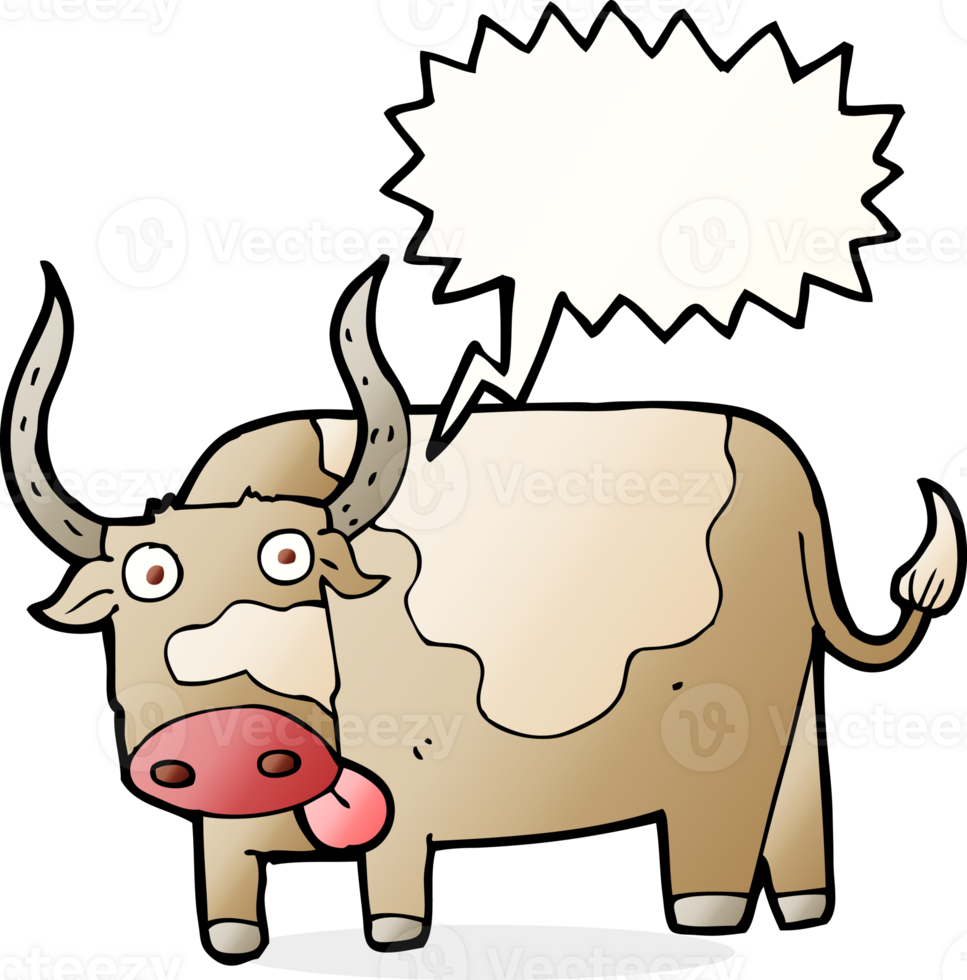 cartoon bull with speech bubble png