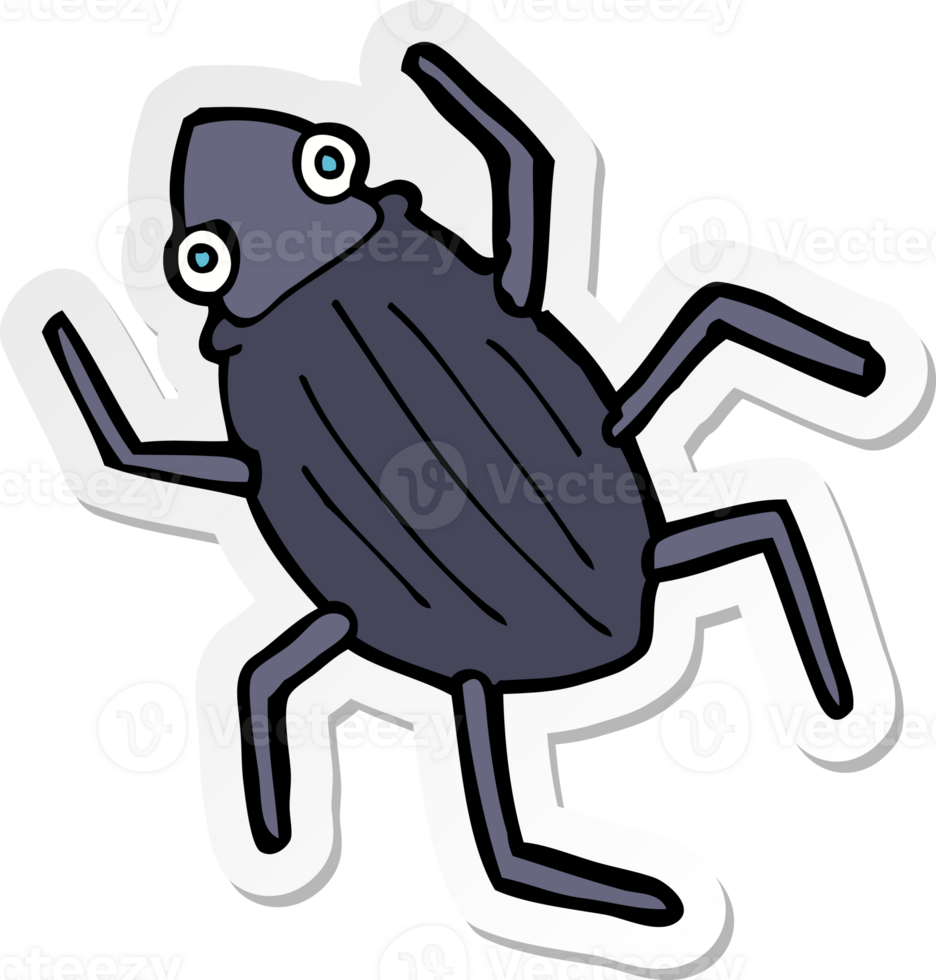 pegatina de un insecto de dibujos animados png