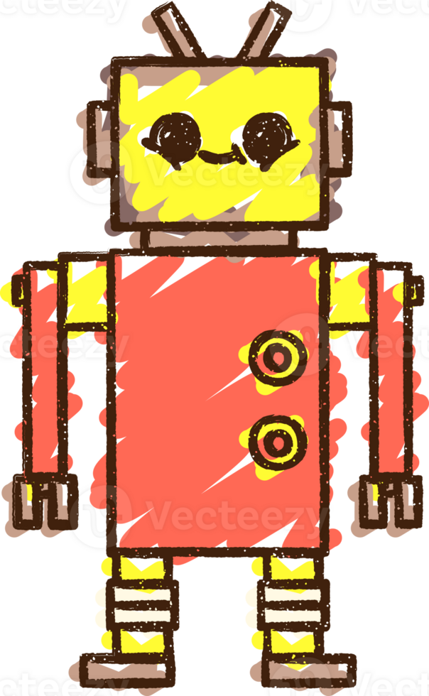 Robot Chalk Drawing png