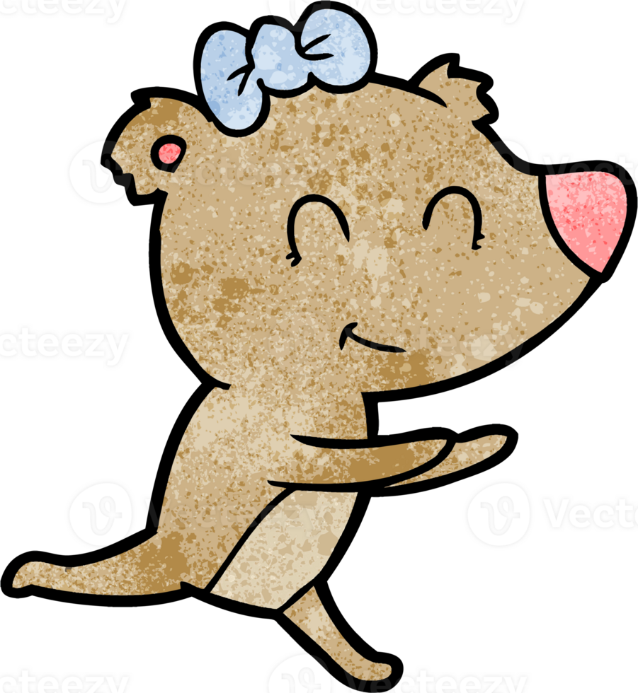 running female bear cartoon png