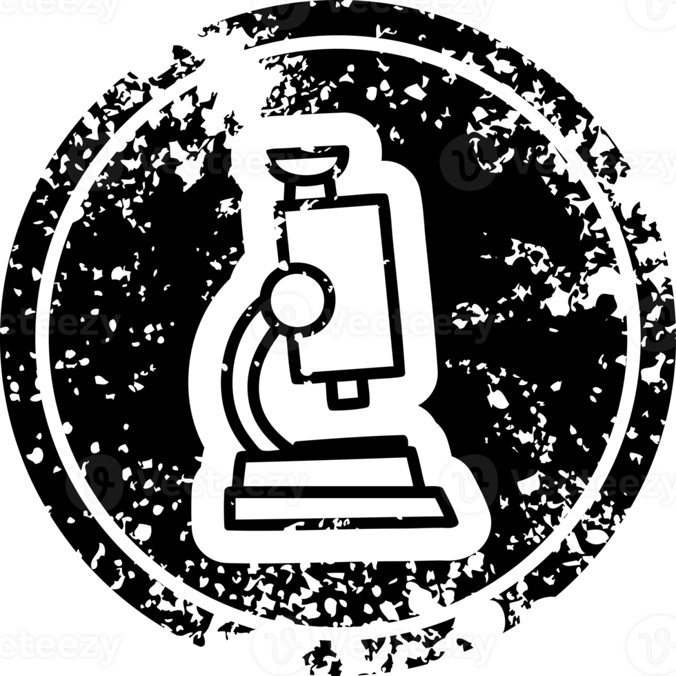 microscope and slide distressed icon symbol png