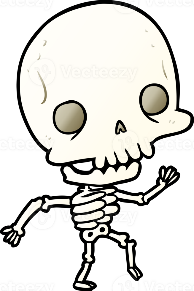 cute cartoon dancing skeleton png