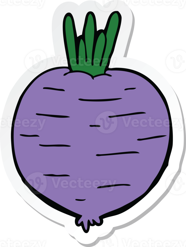 sticker of a cartoon vegetable png