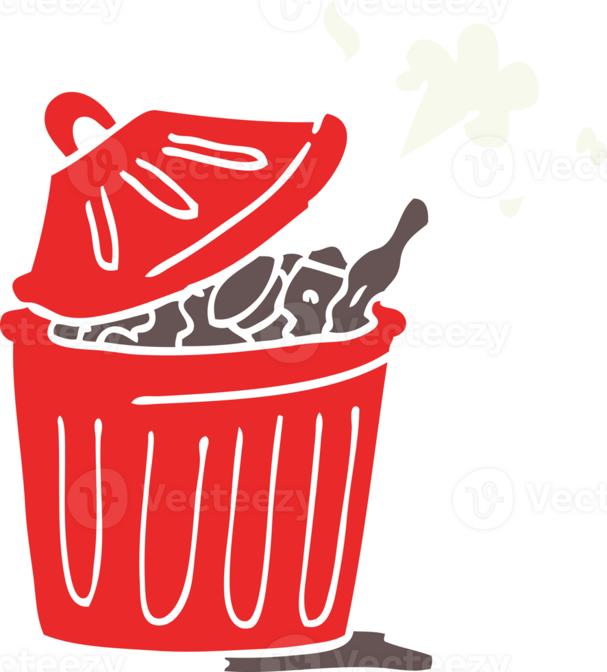 cartoon doodle waste bin png