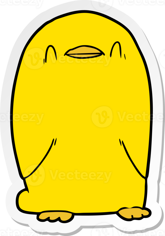 distressed sticker of a Cartoon Bird png
