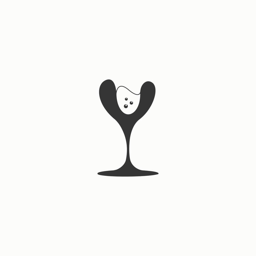illustration of wine glass icon vector