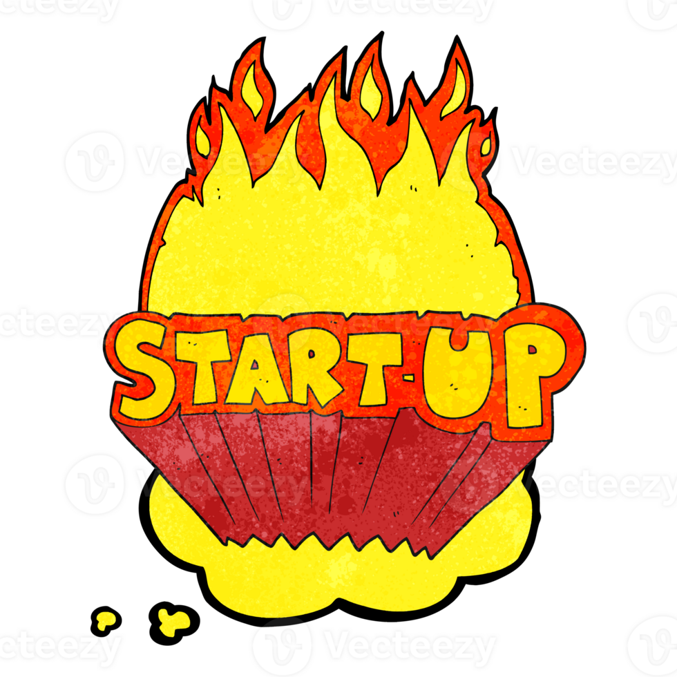 hand drawn thought bubble textured cartoon startup symbol png