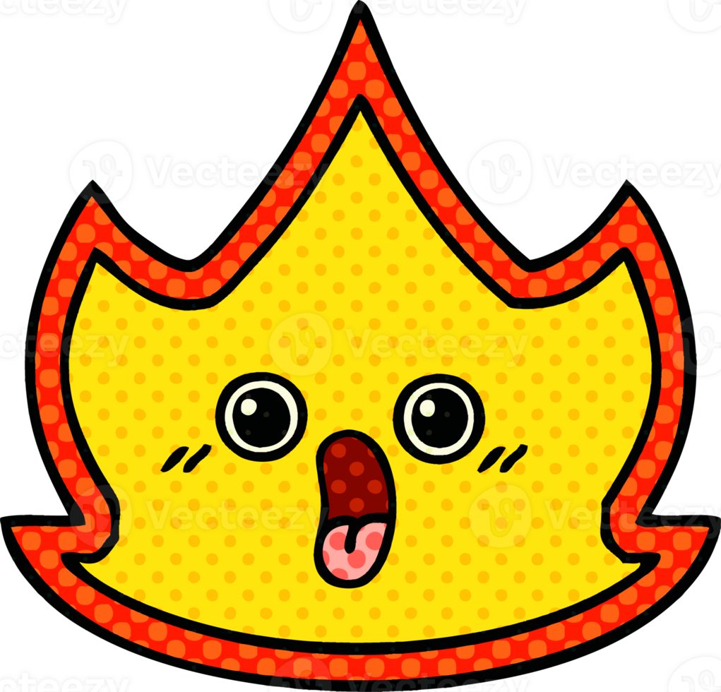 comic book style cartoon of a fire png