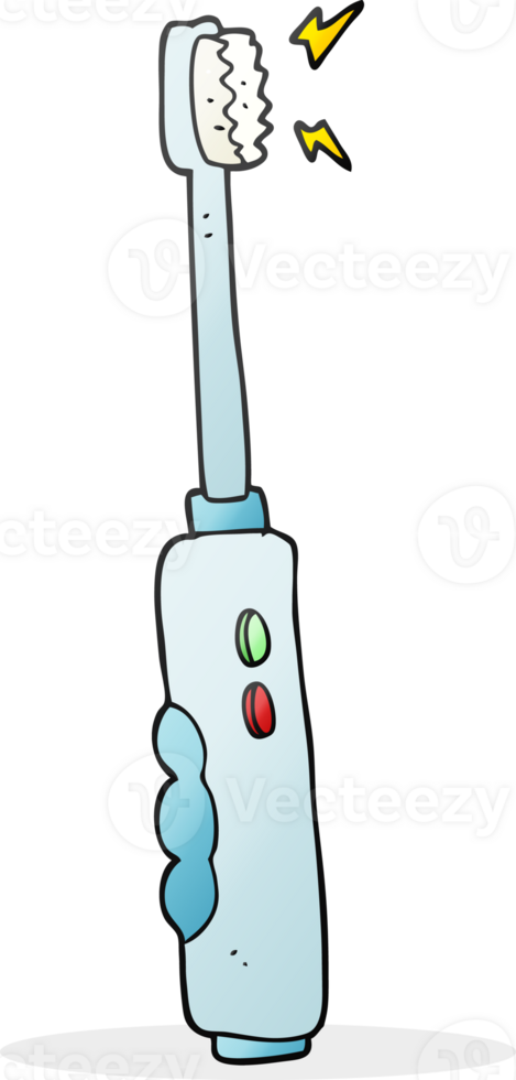 hand drawn cartoon buzzing electric toothbrush png