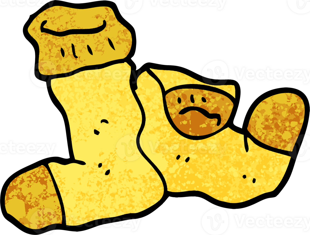grunge textured illustration cartoon socks png