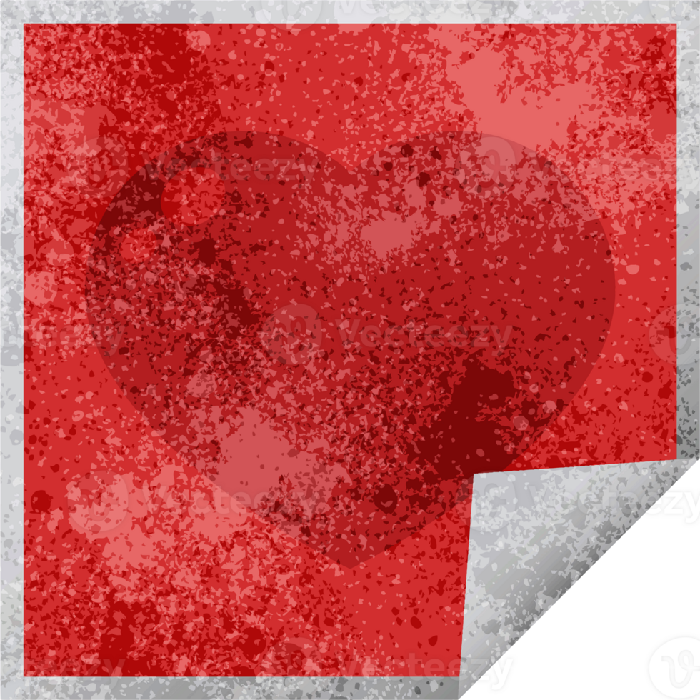heart symbol graphic   illustration square sticker png