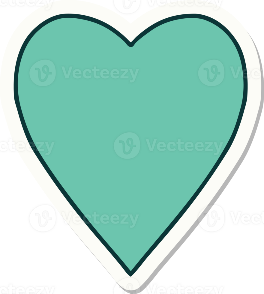 sticker of tattoo in traditional style of a heart png