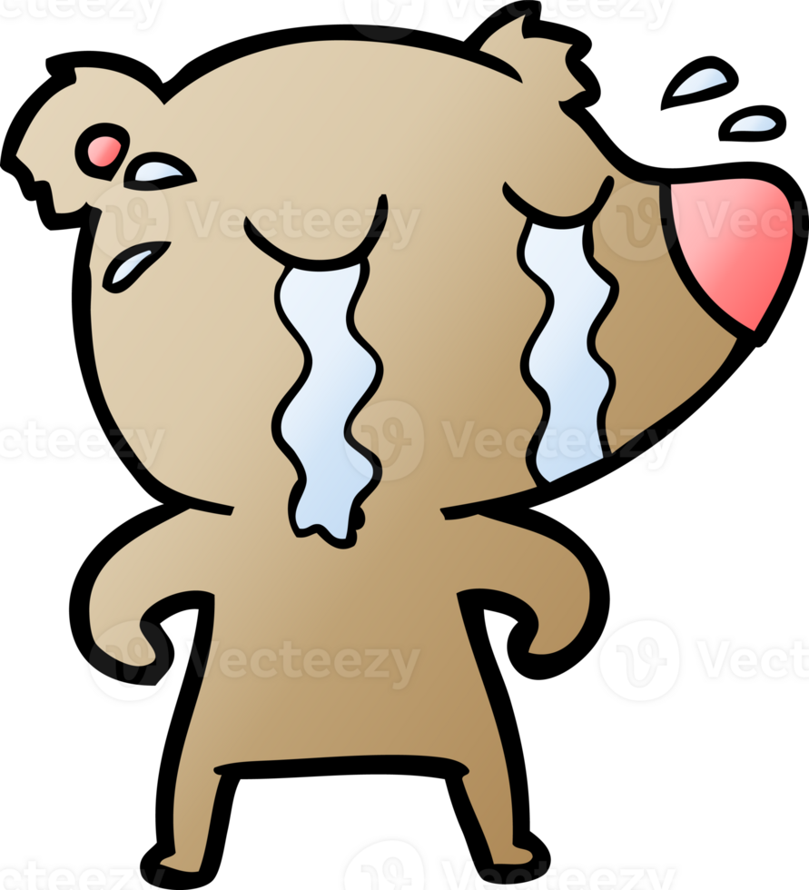 cartoon crying bear png