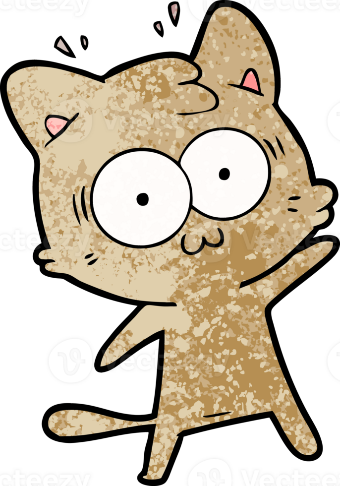 cartoon surprised cat png